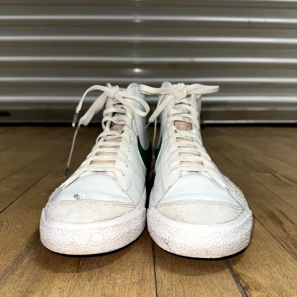 Vintage Nike Blazer Mid 77 Sneaker Mens Size 10.5 White Pine Green Logo Sporty - Picture 6 of 12